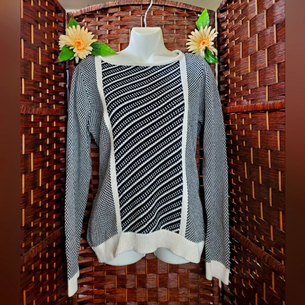 The Limited Black Striped Sweaters for Women good condition